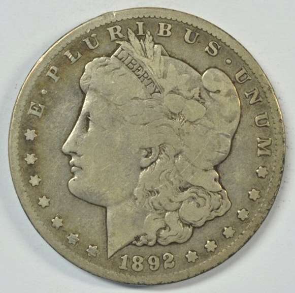 Rare key date 1892-CC Morgan Silver Dollar. Tougher 'CC'