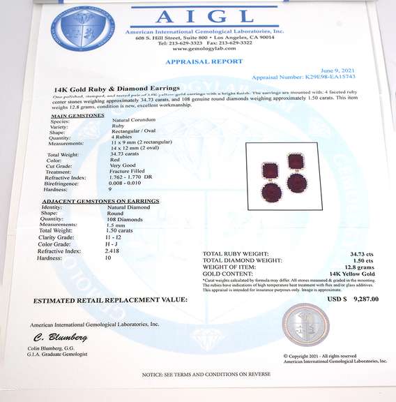 Magnificent Ruby Earrings
