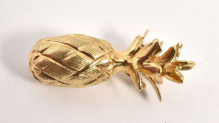 Detailed Gold Pineapple Charm