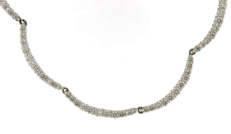 Sterling Silver CZ Tennis Necklace
