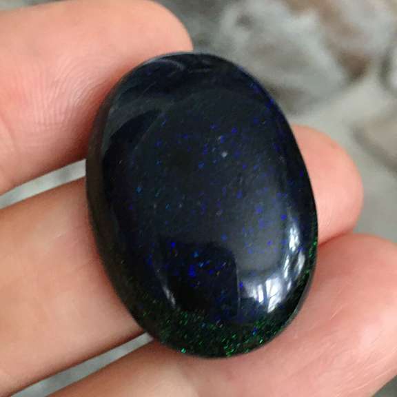 6.00 Carat Oval Cut Black Opal Gemstone