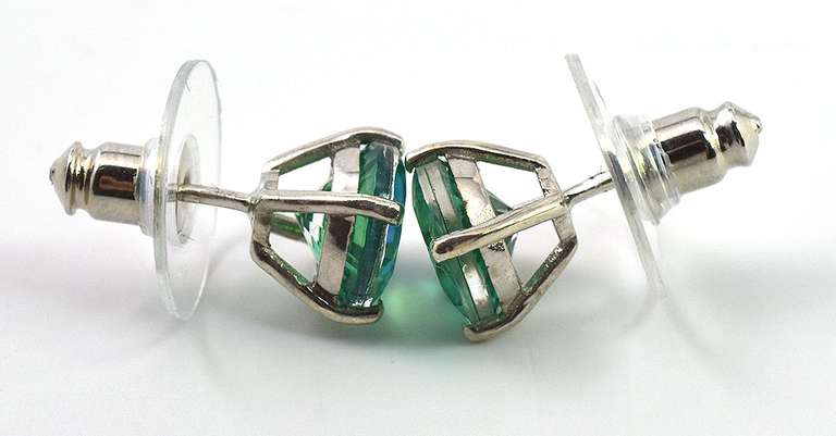 Gorgeous Blue-Green Mystic Quartz Earrings in Sterling Silver