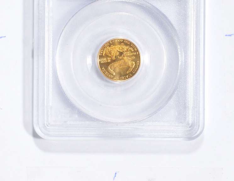MS69 1999-W $5 American Gold Eagle 1/10 Oz Fine Gold - Error - PCGS