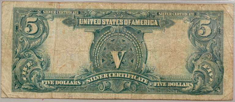 $ 5 Indian Chief Parker/ Burke  PMG VF 20 Silver Certificate