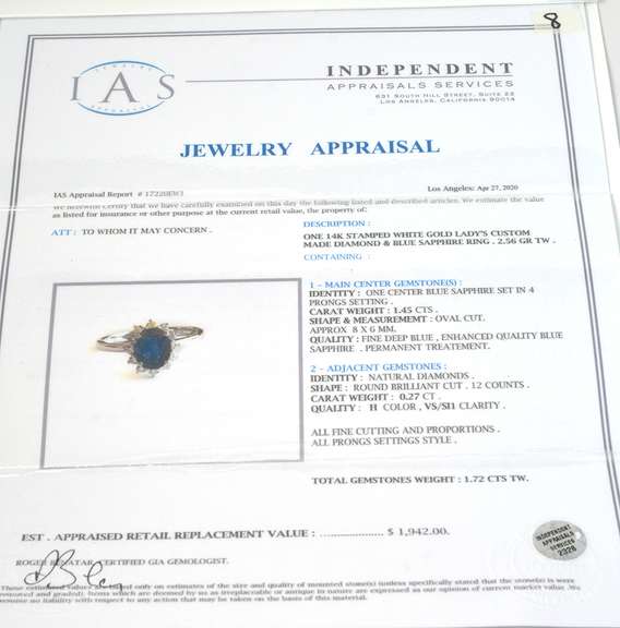 Juicy Sapphire & Diamond Ring in 14KT White Gold