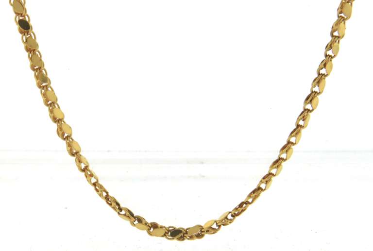 POwerful 22kt Double Sided Oval Link Necklace