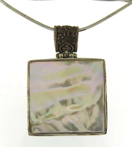 Sterling Silver Mother Of Pearl Necklace