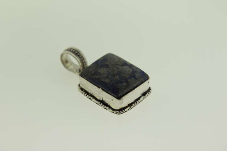 Silver-Tone Quartz Gemstone Pendant