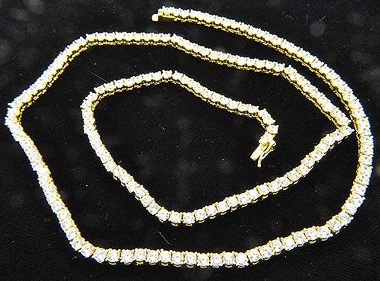 Sterling Silver Plated Tennis Necklace