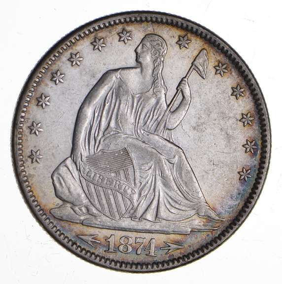 1874 Seated Liberty Half Dollar - Near Uncirculated