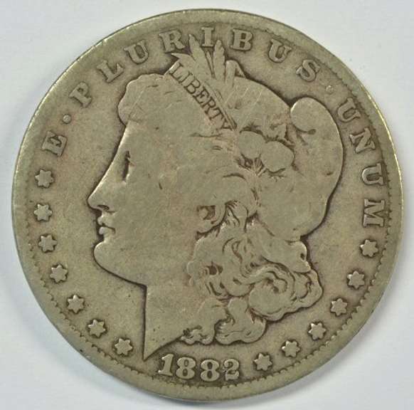 Scarce key date 1882-CC Morgan Silver Dollar