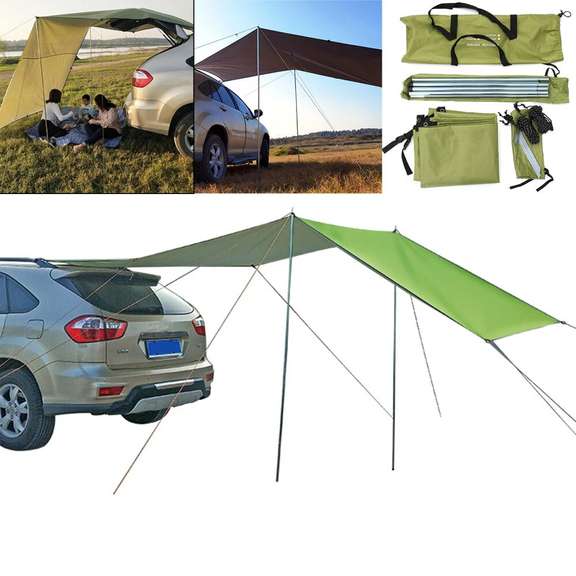 Oxford Cloth Car Side Awning Rooftop Tent Waterproof