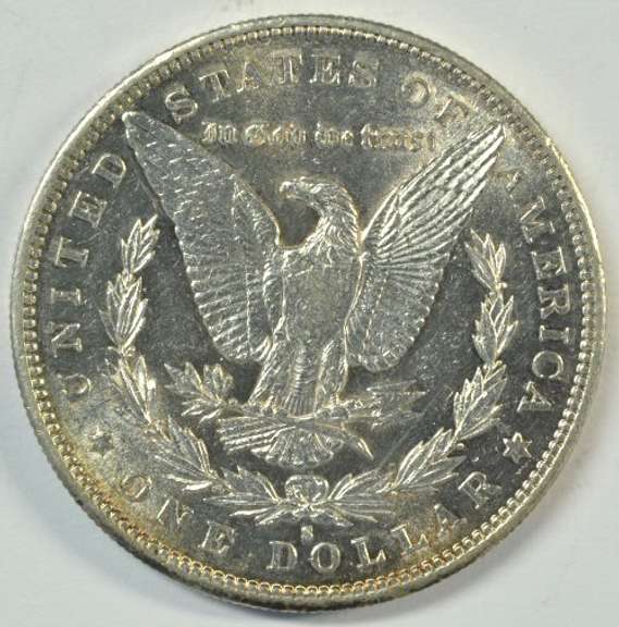 Blazing nearly BU 1889-S Morgan Silver Dollar. Key date