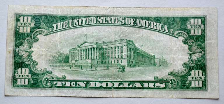 $ 10 Merchants Exchange Bank Of Muscatine Iowa 1929 National Currency Note