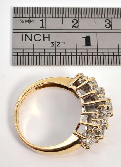 Flashy Baguette & Round Diamond Cluster
