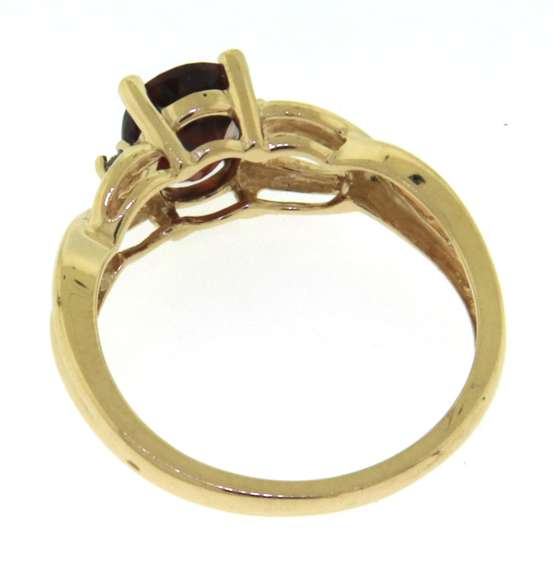 Favorite Yellow Gold Garnet and Diamond Ring