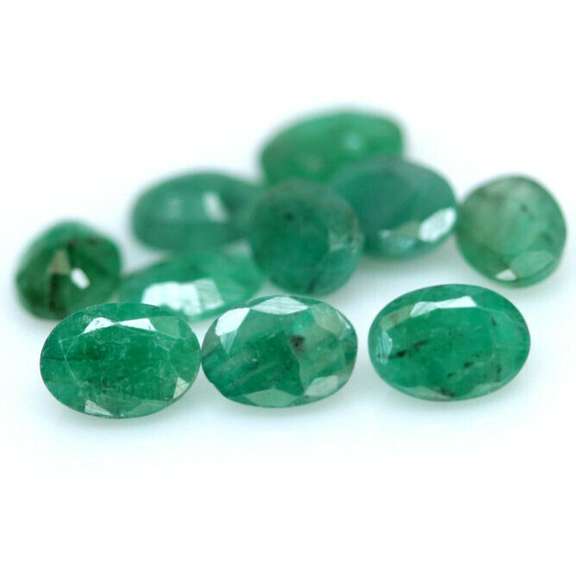 Large 6.79ct 11 piece Zambian Emerald parcel