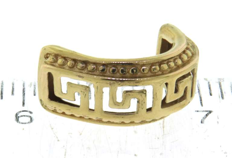 Gorgeous Yellow Gold Greek Key Earrings