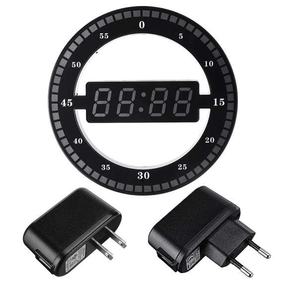 12 Inch LED Ring Digital Wall Clock