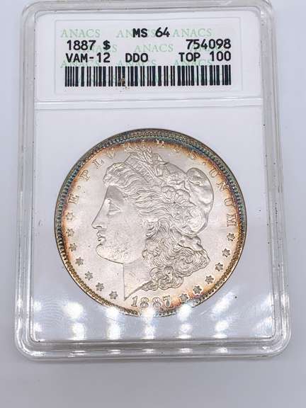 MS64 1887 Morgan Silver Dollar
