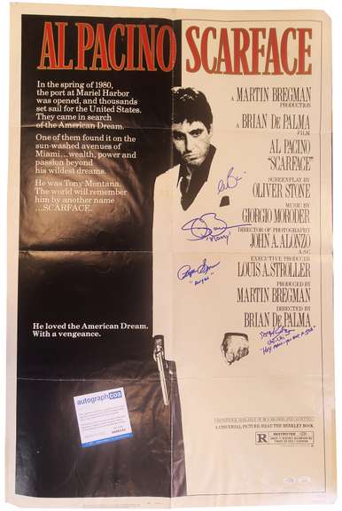Cast Autographed Original Scarface Poster