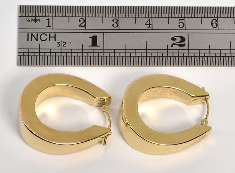 Lovely High Polish Wide Hoops