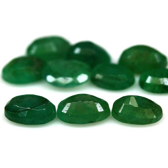 Large 7.25ct 10 piece Zambian Emerald parcel