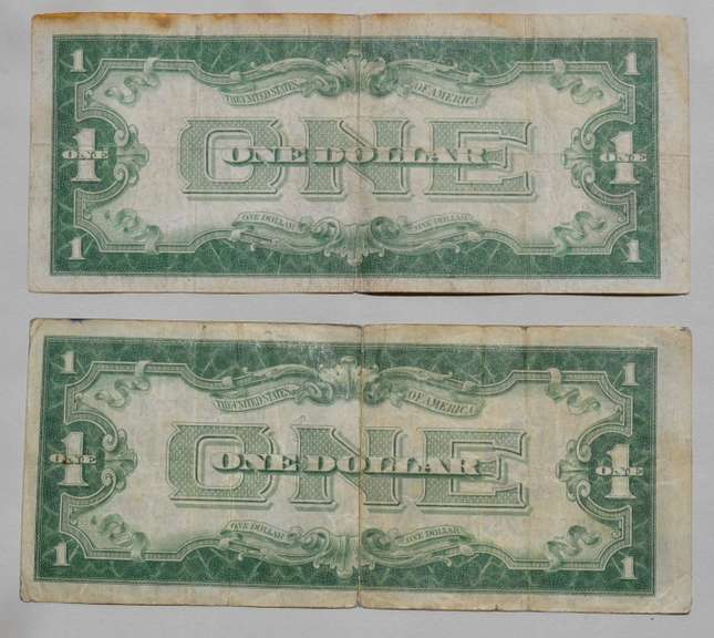 1928 A& B $ 1 Funnyback Silver Certificates