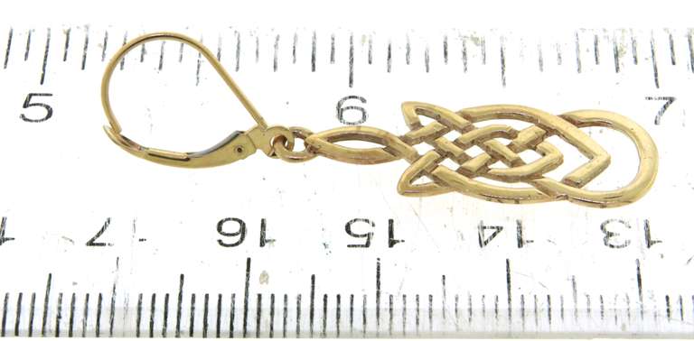 Beautiful Yellow Gold Celtic Knot Earrings