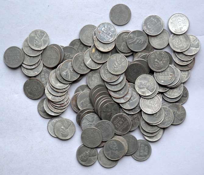 150 1943 &1943 S Steel Cents