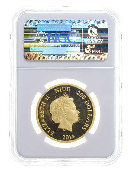 PF70UCAM 2014 Niue 200 Dollars Gold Coin - Minnie Mouse Disney - NGC