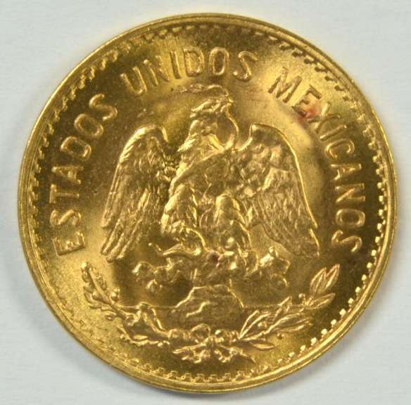 Superb Gem BU 1955 Mexico 5 Pesos Gold Piece
