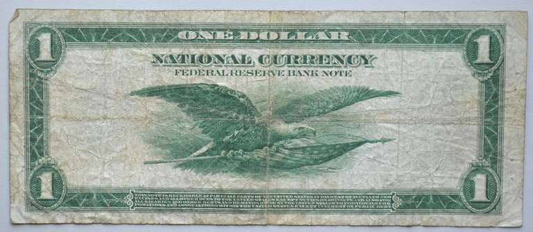 $ 1 Series 1918 National Currency Boston