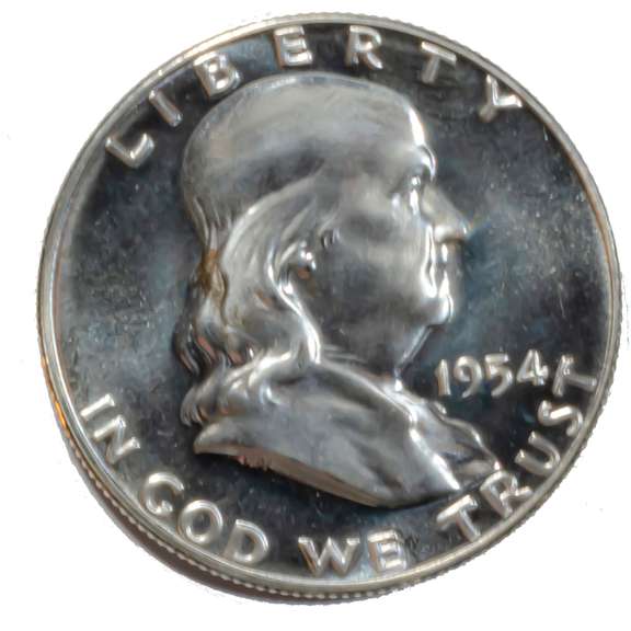 Choice Proof 1954 Franklin Half Dollar
