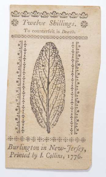 1776 12 Shillings New Jersey Colonial Currency Note - Signatures