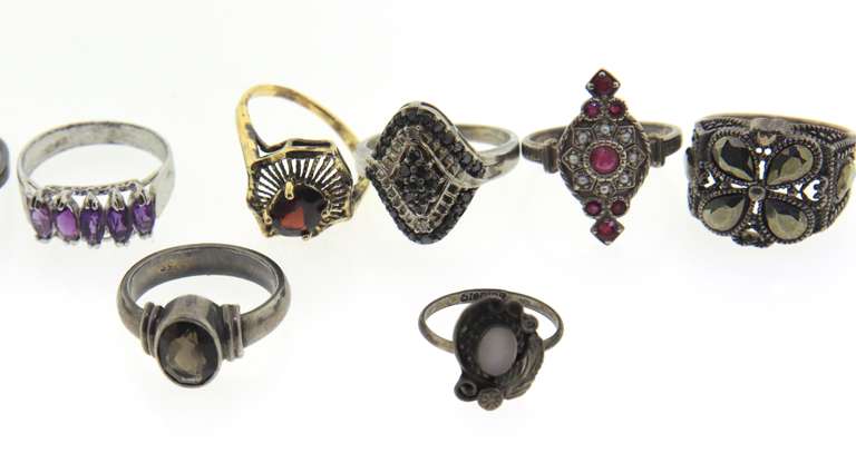 Vintage Sterling Silver Assorted Ring Lot