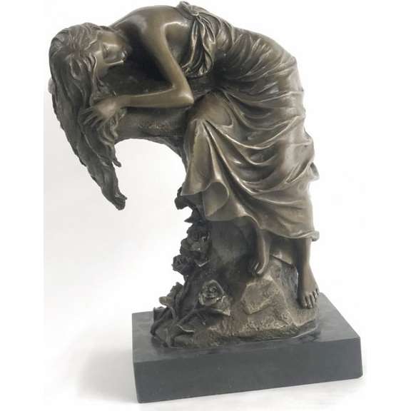 Naked Lady Resting Bronze Sculpture