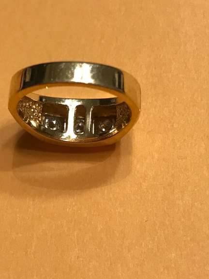 MENS 14K GOLD DIAMOND BAND / RING