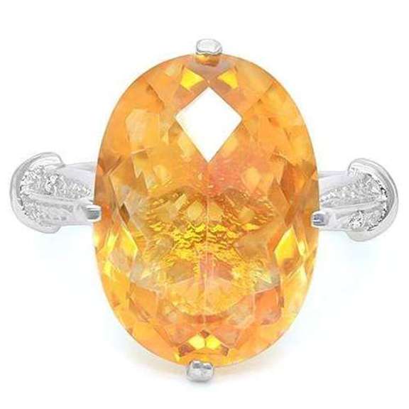11.00 CT AZOTIC TOPAZ & DIAMOND RING