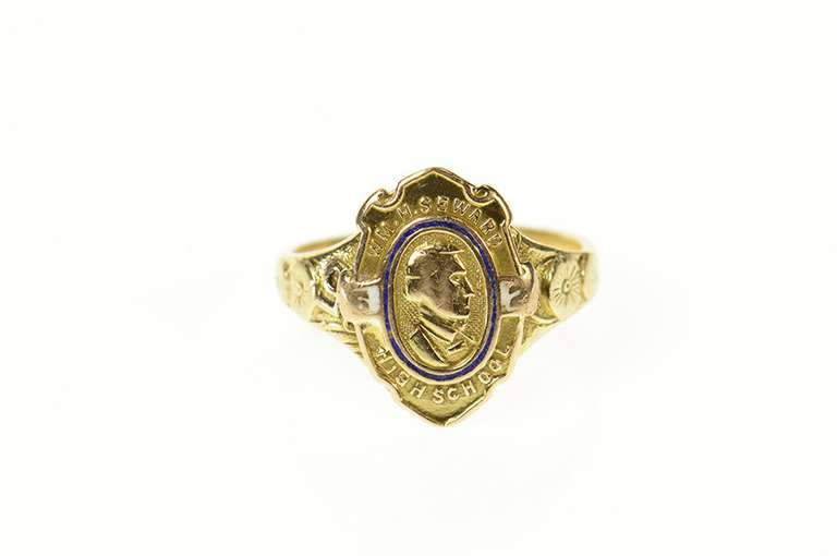 14K Yellow Gold William H. Seward High School 1962 Class Ring