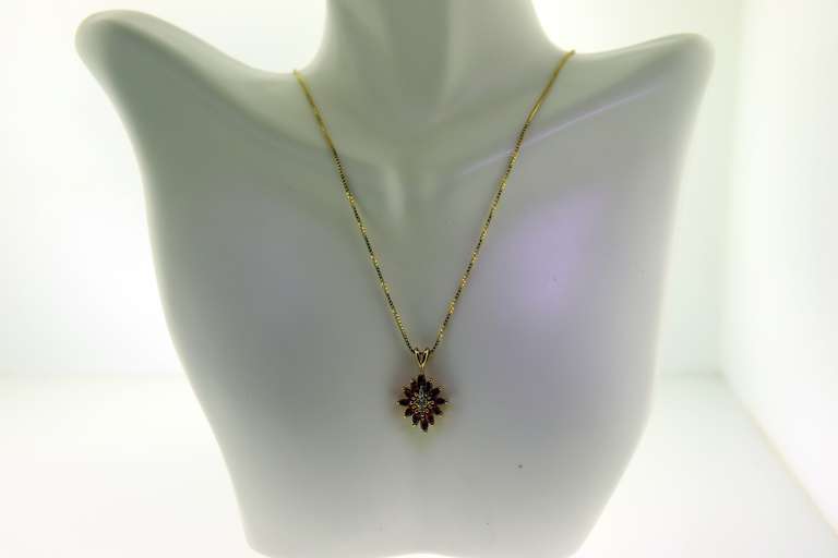 Italian Sterling Silver Amethyst Pendant With Chain