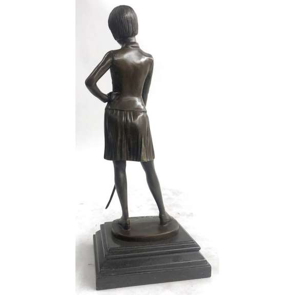 Figure of a Young Woman Bronze Figurine