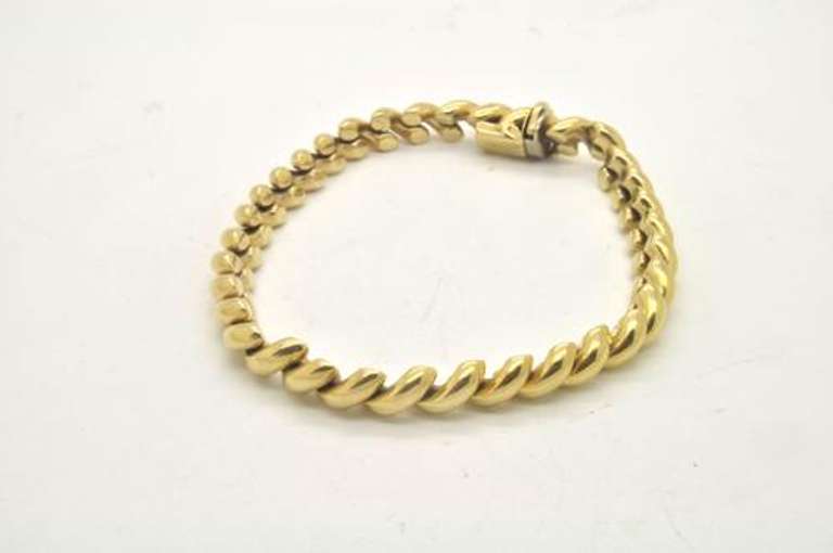 LADIES ITALIAN 14 KT GOLD SAN MARCO BRACELET