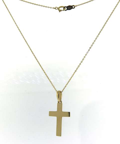 Gorgeous Yellow Gold Cross Pendant on Chain