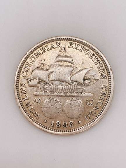 1893 SILVER COLOMBIAN HALF DOLLAR