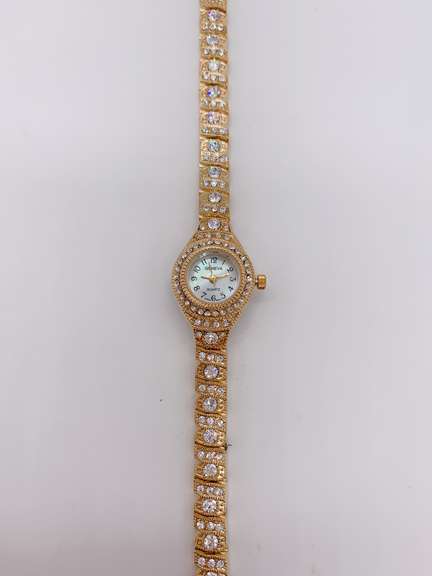 Ladies Geneva & Gemstone Watch, 18kt GP