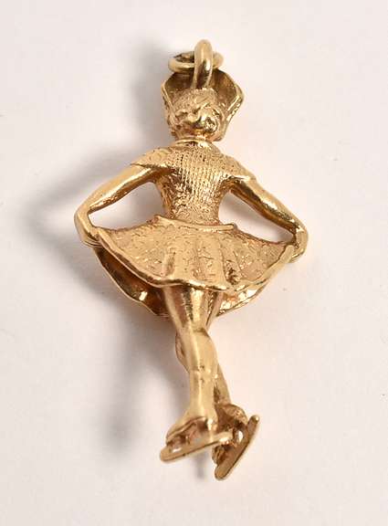 Well Detailed Ice Skater Charm