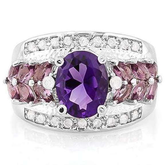 FASCINATING! AMETHYST STERLING SILVER RING