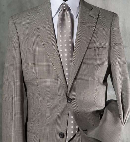 Stylish Glen Plait, Comfort Fit Suit, Made in Italy