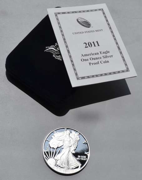 2014 W Proof Silver Eagle With Box And Paper
